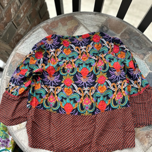 Anthropologie by Maeve printed rayon blouse size 0 - Picture 8 of 8